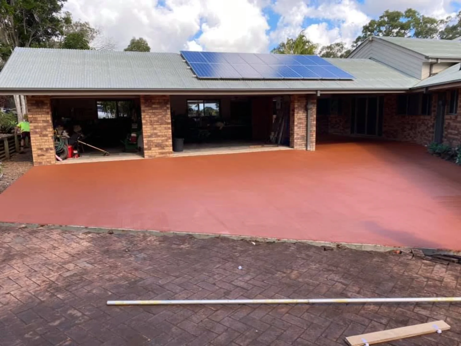 Ochre concrete resurfacing by Mark Holstein Concreting in Hervey Bay